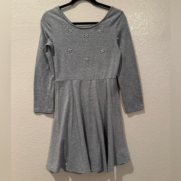 Xhilaration Elegant Gray Kids sparkle Skaters Dress Sz XL - Picture 1 of 4